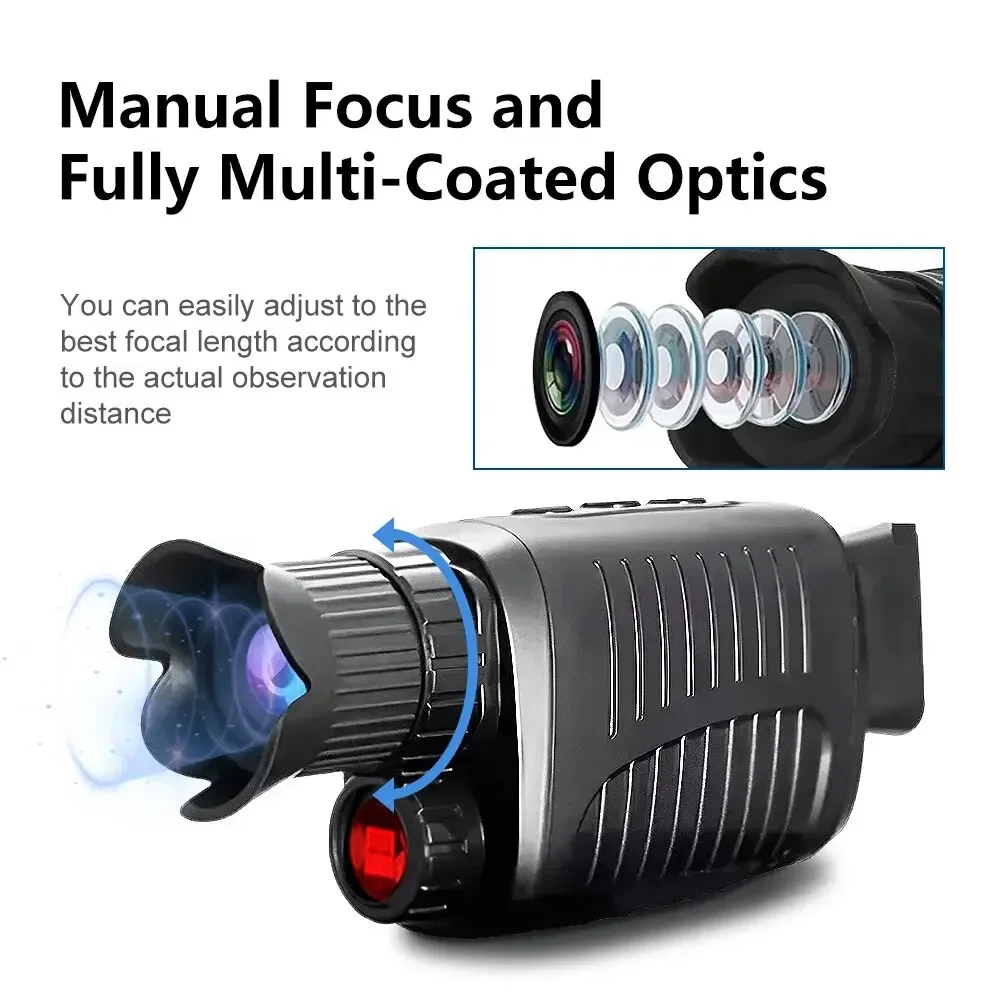 Night Vision Monocular 1080P - กล้องมองกลางคืนแบบตาเดียว HD 1080P พร้อมซูมอินฟราเรด 5 เท่า