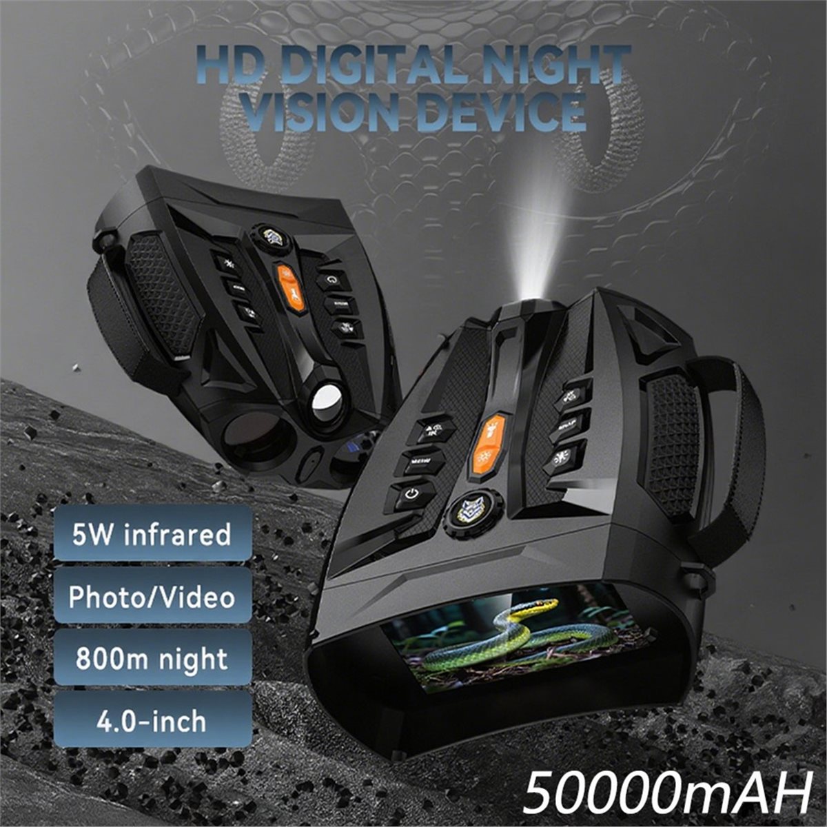 Digital Night Vision Binoculars 4K - กล้องส่องกลางคืน STOCK-4.0 นิ้ว หน้าจอ 4K ซูมดิจิตอล