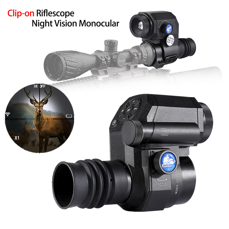 Night Vision Rifle Scope Ir 850Nm - กล้องติดปืนไรเฟิลแบบหนีบกล้องส่องการมองเห็นได้ในเวลากลางคืนอินฟาเรด850nm กลางวันกลางคืน IR ภาพดิจิตอลการมองเห็นได้ในเวลากลางคืนภาพความละเอียดสูงวิดีโอการล่าสัตว์