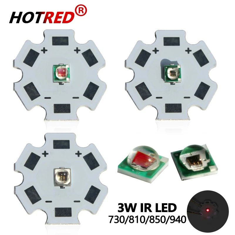 Ir Illuminator 850Nm Flashlight - LED ชิป IR 730Nm 850Nm 940nm