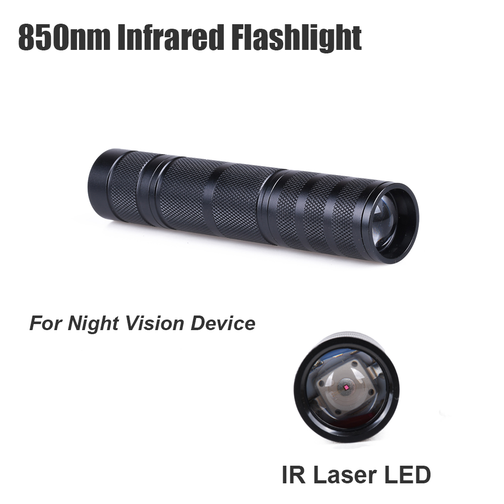 Night Vision Rifle Scope Ir 850Nm - ไฟฉายเติมแสงสำหรับการมองเห็นได้ในเวลากลางคืน LED เลเซอร์แบบซูมได้ไฟฉายอินฟาเรด850nm