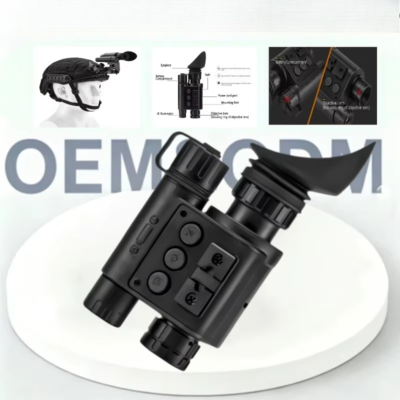 Night Vision Scope 4X Digital - กล้องมองกลางคืนอินฟราเรดดิจิตอล 4 สี แบบติดหมวก ชนิดแว่นตาเดี่ยว ความละเอียด