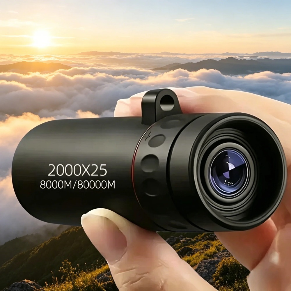 Night Vision Monocular 8X - กล้องโทรทรรศน์มองกลางคืนแบบมองทางเดียว 2000X25 สำหรับสภาพแสงน้อย รูรับแสงกว้าง ภาพคมชัด พกพาสะดวก