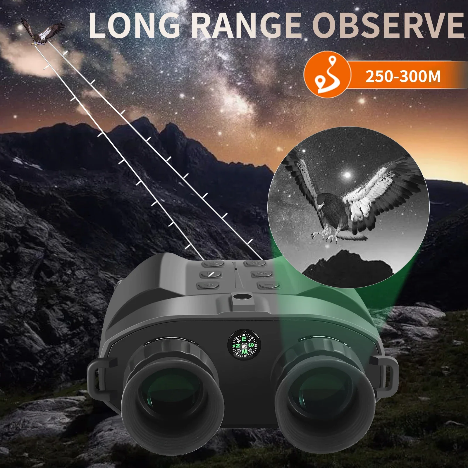 Night Vision Goggles Head Mounted - กล้องส่องกลางคืนอินฟราเรด PVS-32 พร้อมขายึดติดหมวกแบบ HD 1080P กล้องวิดีโอใหม่