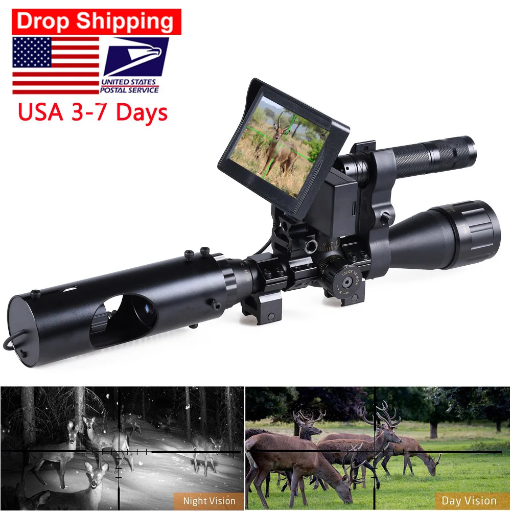 Night Vision Rifle Scope Ir 850Nm - การล่าสัตว์ Riflescope Night Vision IR Optics