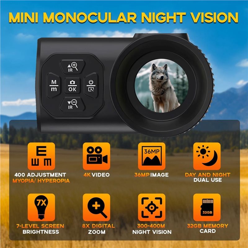 กล้องโทรทรรศน์ A92Z ซูม 8 เท่า - Night Vision Monocular 8X บทวิจารณ์และราคา