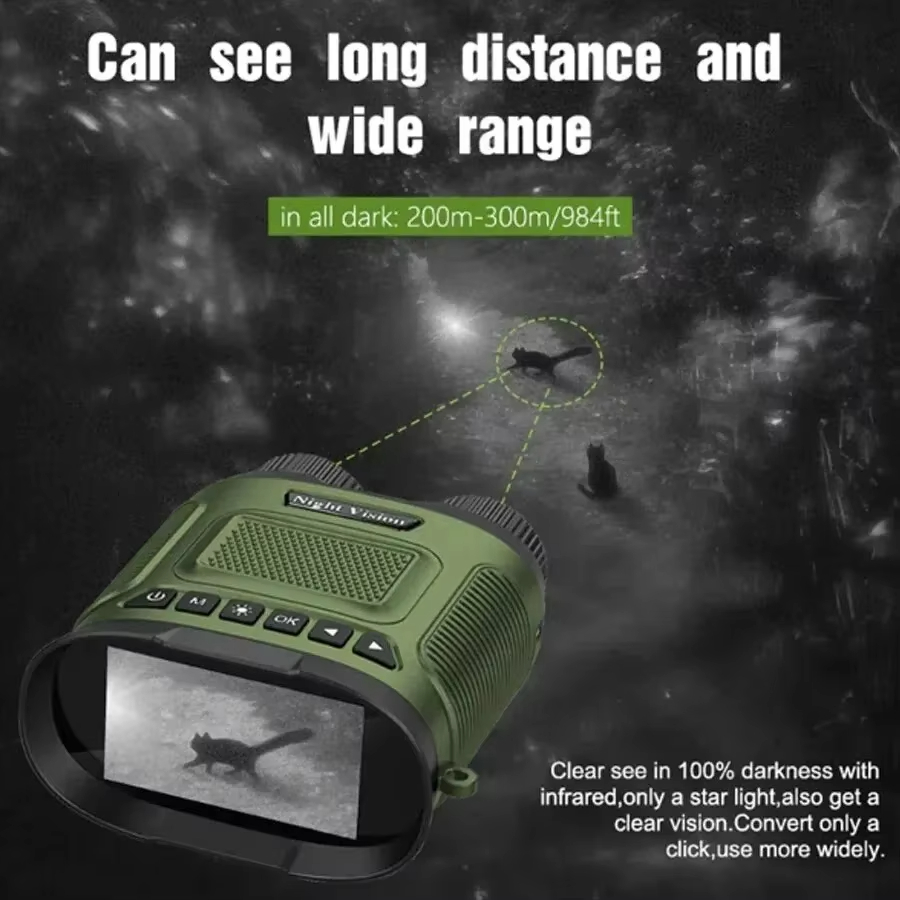 กล้องส่องทางไกลกล้องโทรทรรศน์ม - Digital Night Vision Binoculars 4K บทวิจารณ์และราคา