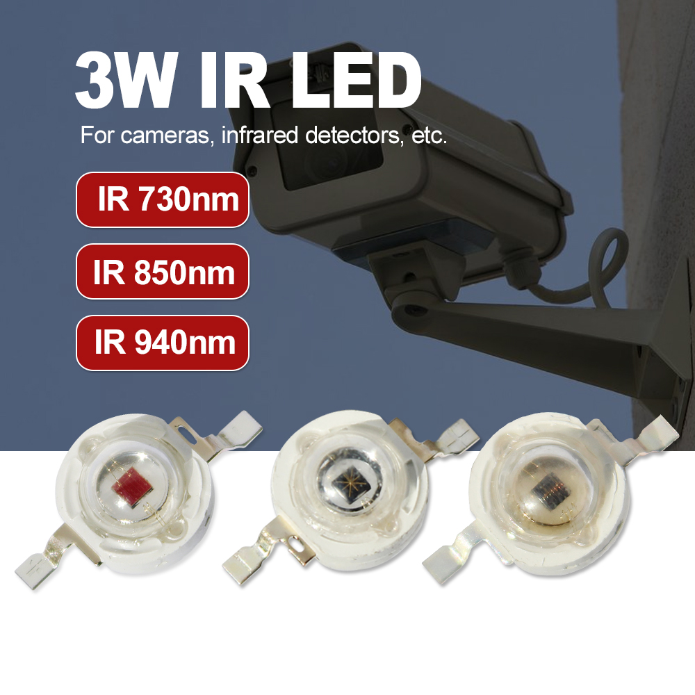 10 ชิ้น-100 ชิ้น LED 3 วัตต์ 3 - Ir Illuminator 850Nm Flashlight บทวิจารณ์และราคา