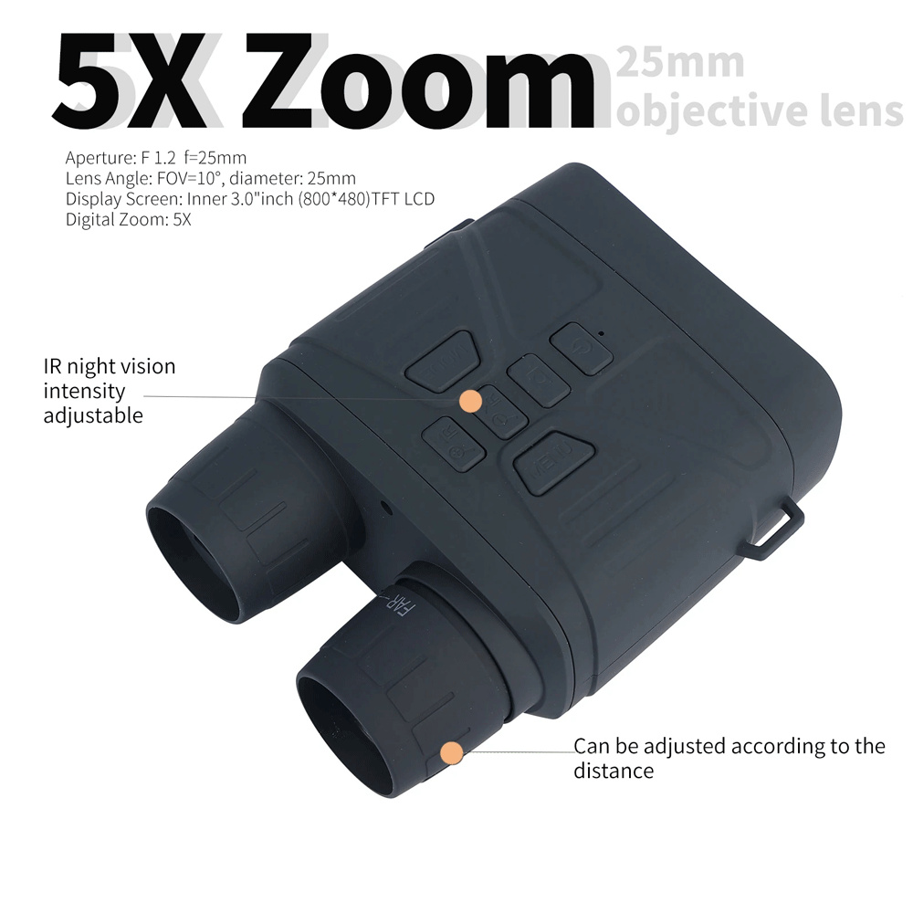 4K 3 นิ้วอินฟราเรด Night Visio - Digital Night Vision Binoculars 4K บทวิจารณ์และราคา