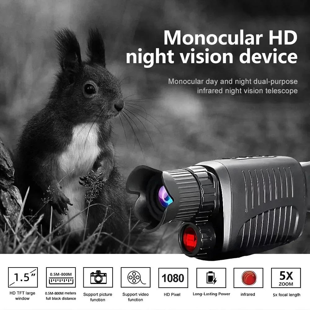 กล้องมองกลางคืนแบบตาเดียว HD 1 - Night Vision Monocular 1080P บทวิจารณ์และราคา