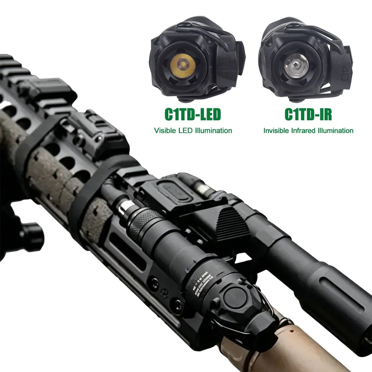 ไฟฉายปรับระดับได้แบบยุทธวิธี K - Ir Illuminator 850Nm Flashlight บทวิจารณ์และราคา