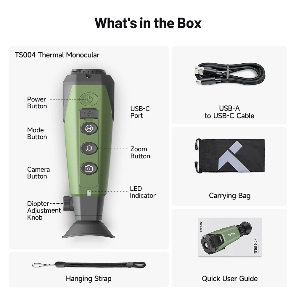 TS004 กล้องถ่ายภาพความร้อนแบบม - Night Vision Monocular 8X บทวิจารณ์และราคา