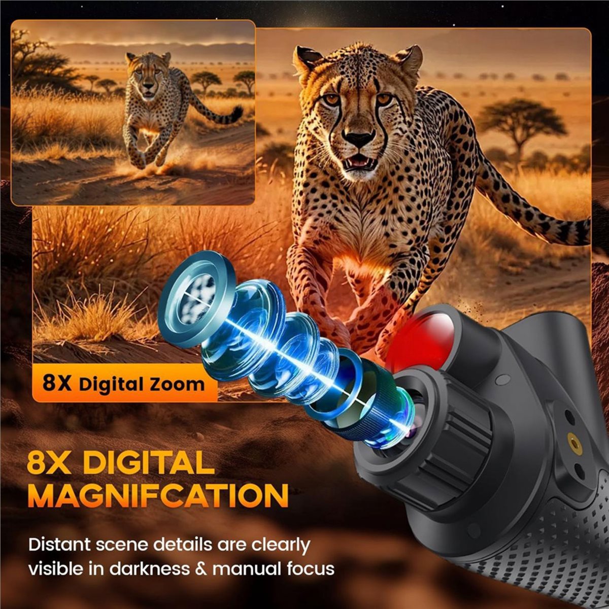 สุขสันต์ปีใหม่ - กล้องส่องทางไ - Night Vision Monocular 8X บทวิจารณ์และราคา