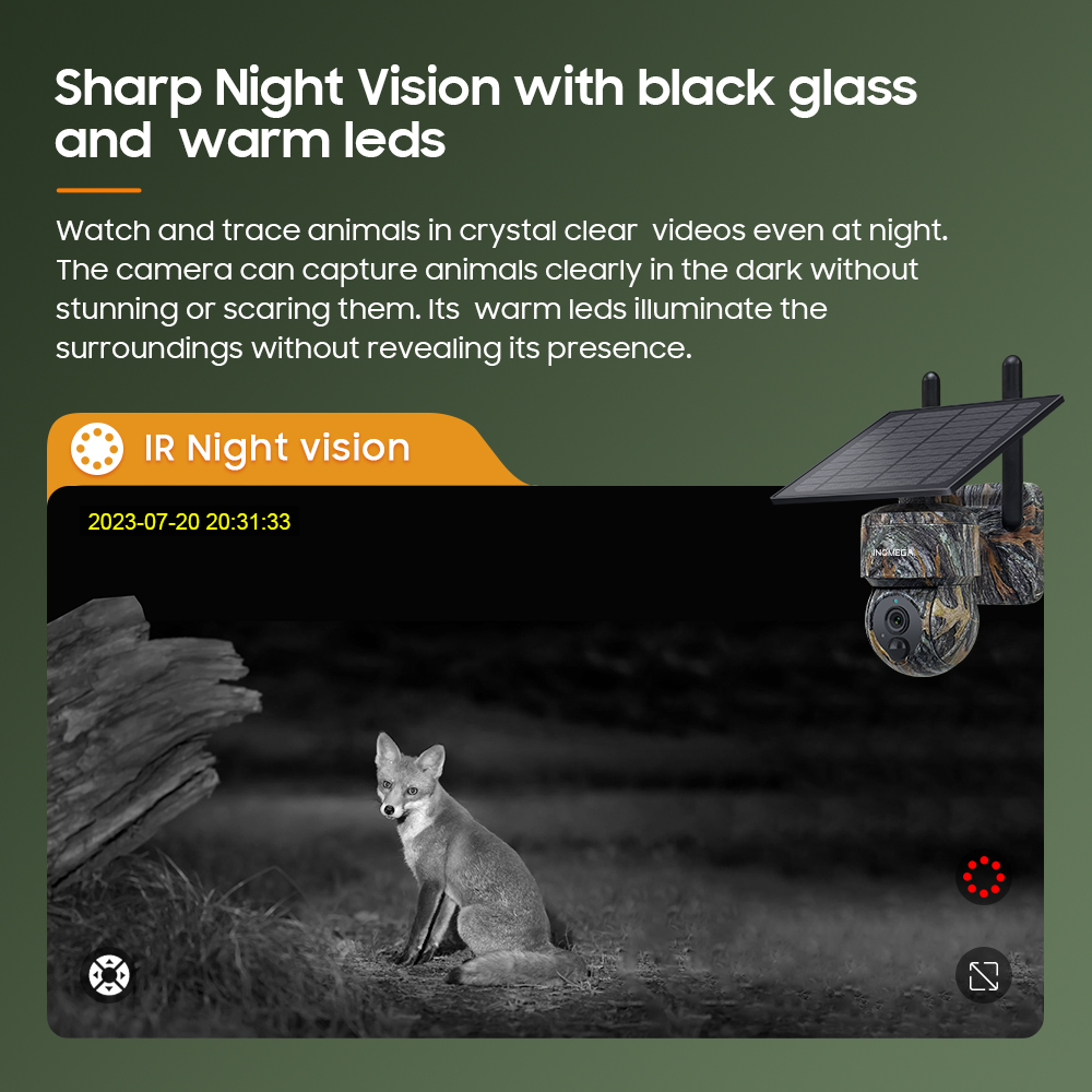 INQMEGA 5MP 4G/WIFIพลังงานแสงอ - Night Vision Camera Wifi 4G บทวิจารณ์และราคา
