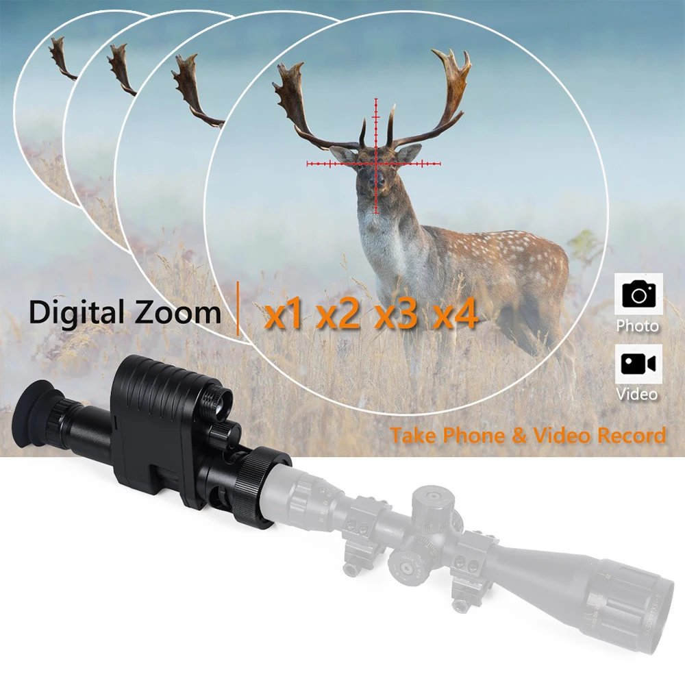 ใหม่4x ซูมอินฟราเรด Night Visi - Night Vision Scope 4X Digital บทวิจารณ์และราคา