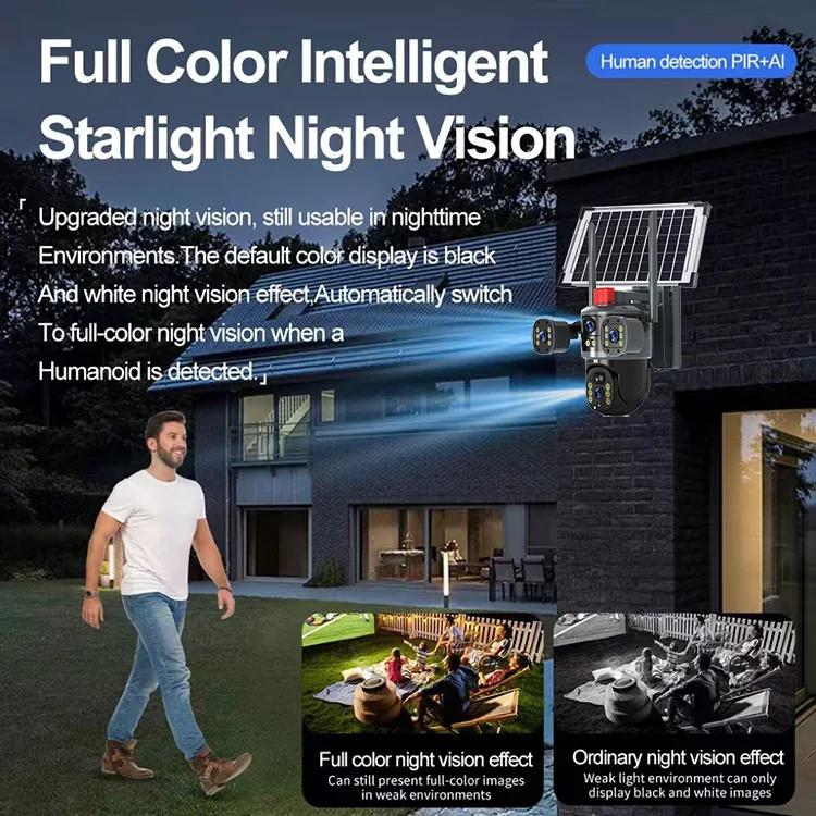 กล้องวงจรปิด 3 เลนส์ 3 มุมมอง  - Night Vision Camera Wifi 4G บทวิจารณ์และราคา