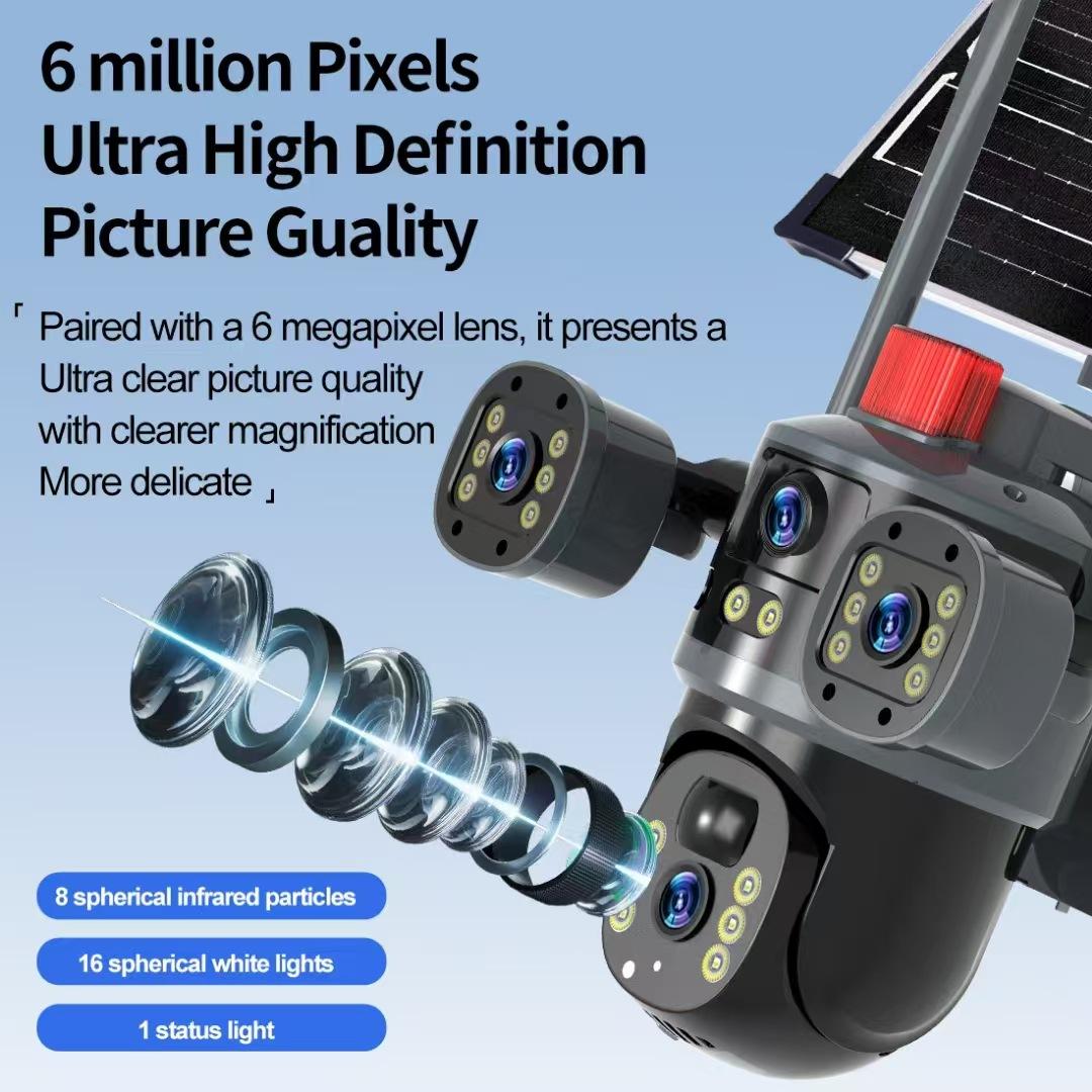 กล้องวงจรปิด 3 เลนส์ 3 มุมมอง  - Night Vision Camera Wifi 4G บทวิจารณ์และราคา