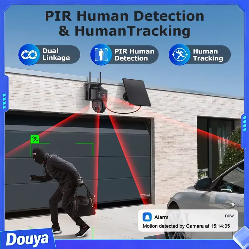 กล้องพลังงานแสงอาทิตย์ AI ขนาด - Night Vision Camera Wifi 4G บทวิจารณ์และราคา