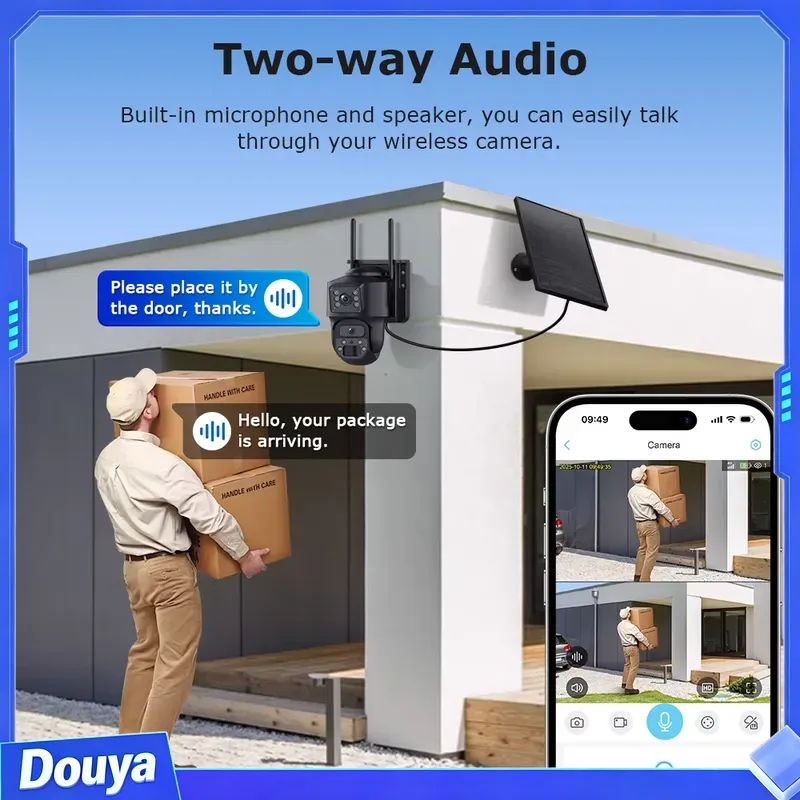 กล้องพลังงานแสงอาทิตย์ AI ขนาด - Night Vision Camera Wifi 4G บทวิจารณ์และราคา
