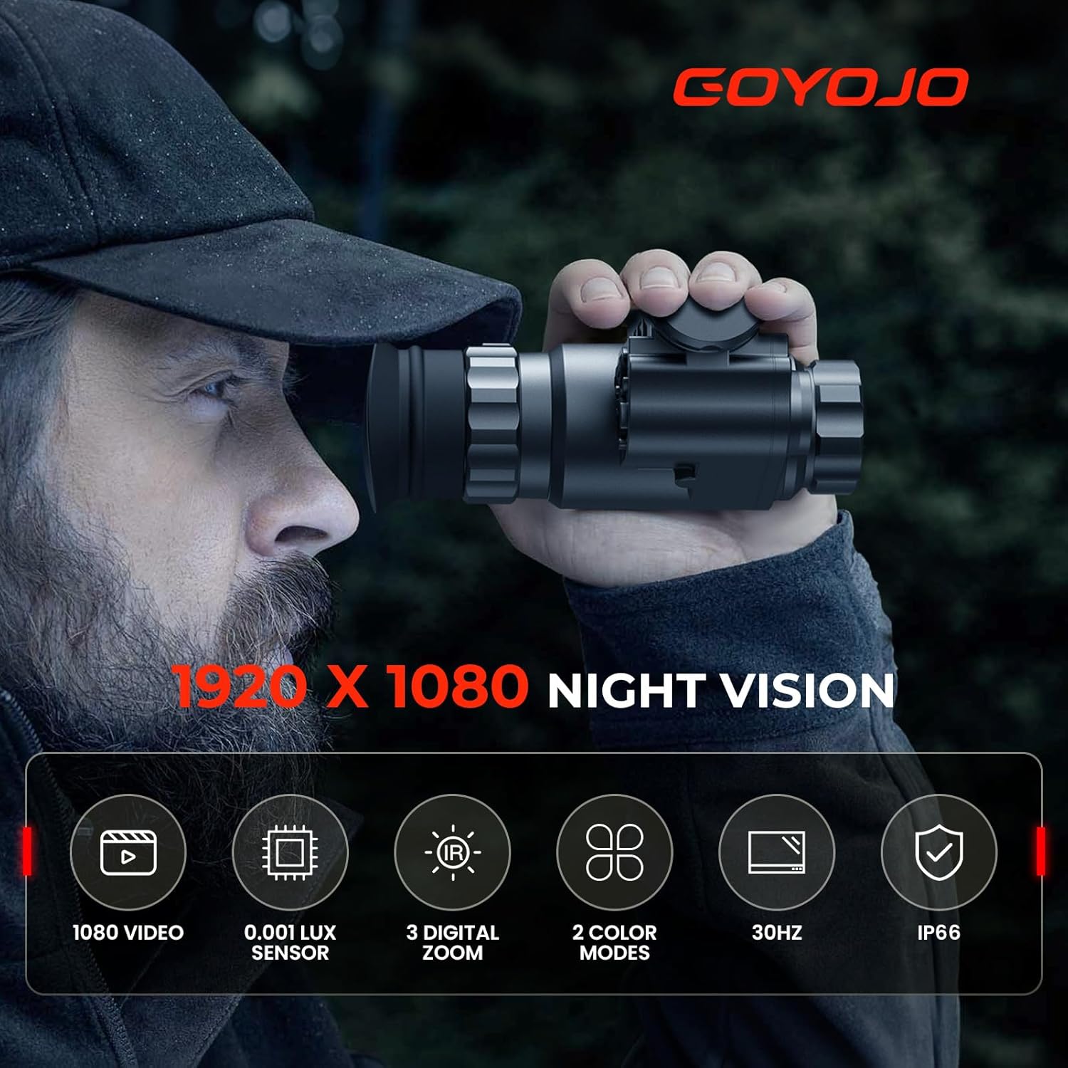 แว่นตาส่องกลางคืน GOYOJO รุ่น  - Night Vision Scope 4X Digital บทวิจารณ์และราคา