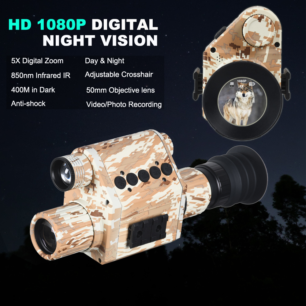 กล้องส่องกลางคืนดิจิทัลแบบตาเด - Night Vision Rifle Scope Ir 850Nm บทวิจารณ์และราคา
