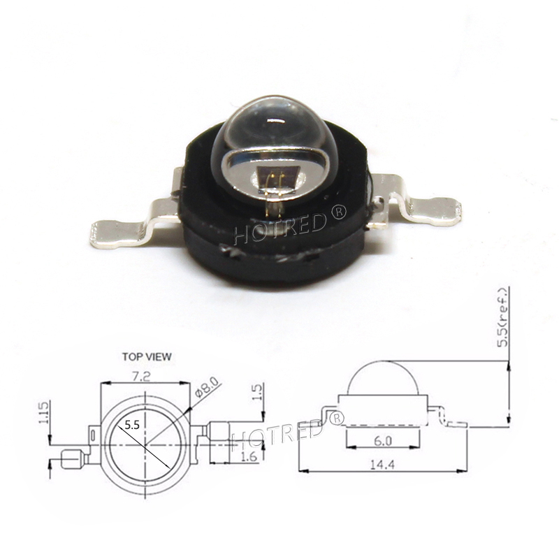 10Pcs ชิป60องศา IR 850Nm 3W LE - Ir Illuminator 850Nm Flashlight บทวิจารณ์และราคา