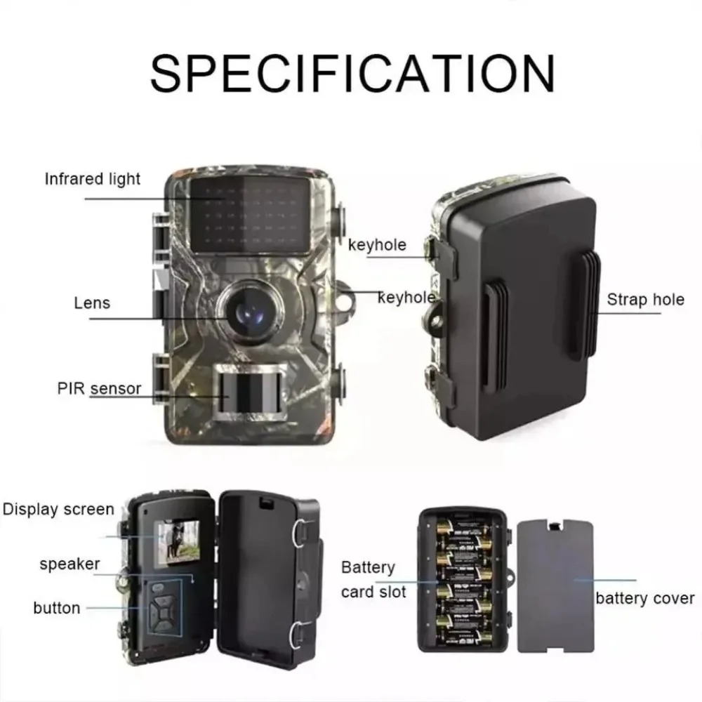 กล้องดักถ่ายภาพสัตว์ป่า 16MP 1 - Night Vision Monocular 1080P บทวิจารณ์และราคา