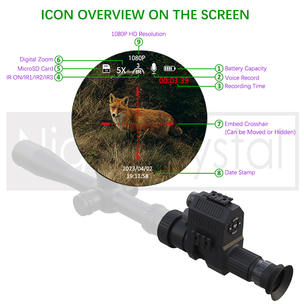 กล้องมองกลางคืนดิจิตอล Megaore - Night Vision Rifle Scope Ir 850Nm บทวิจารณ์และราคา