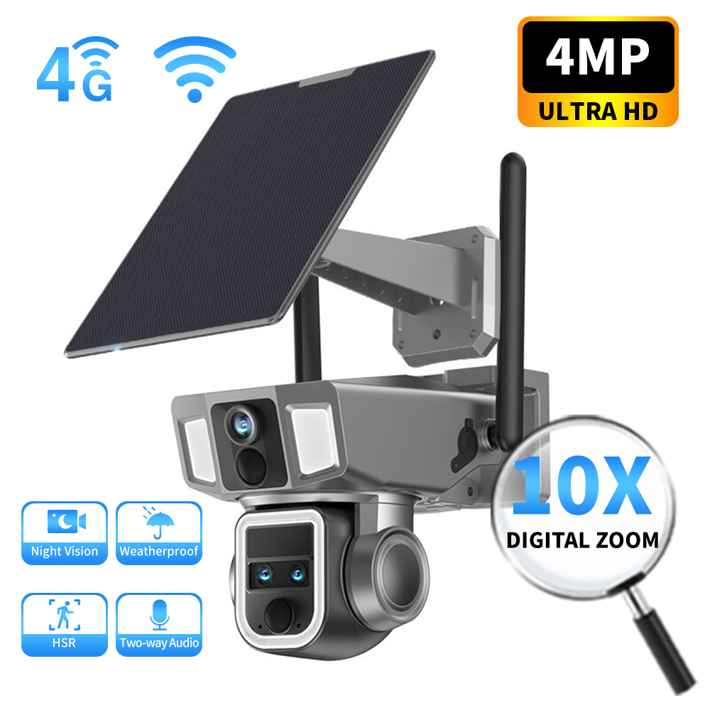 กล้องวงจรปิดพลังงานแสงอาทิตย์ส - Night Vision Camera Wifi 4G บทวิจารณ์และราคา