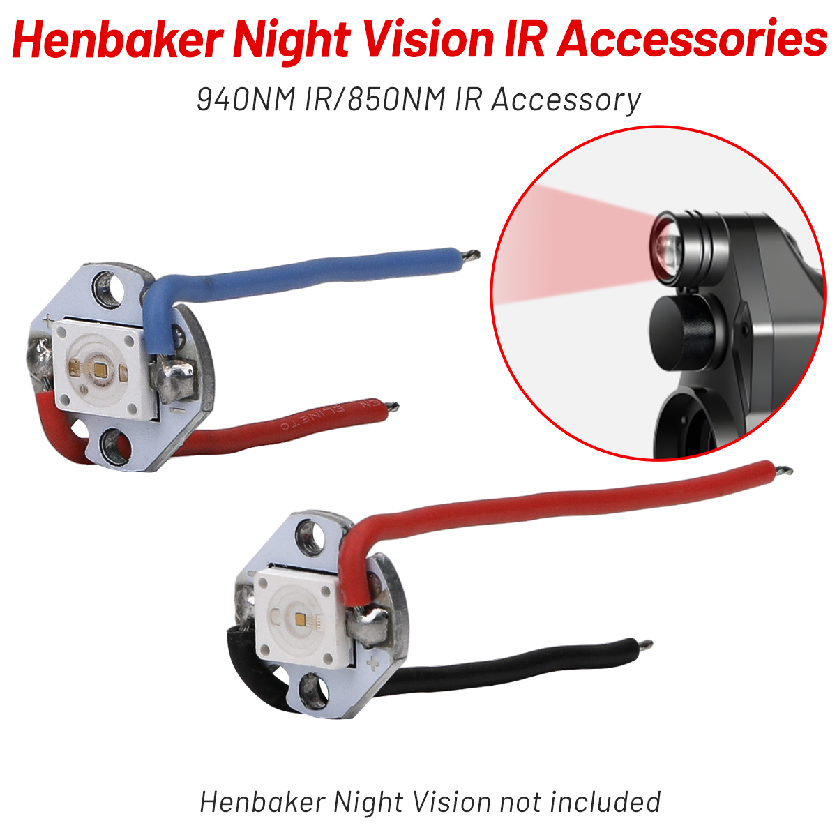 Henbaker 850nm/940nm LED อินฟร - Night Vision Rifle Scope Ir 850Nm บทวิจารณ์และราคา