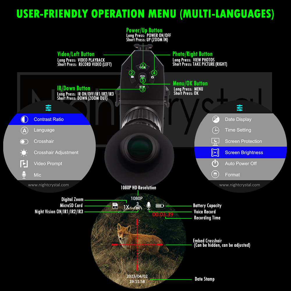 กล้องมองกลางคืน Megaorei NK007 - Night Vision Monocular 1080P บทวิจารณ์และราคา