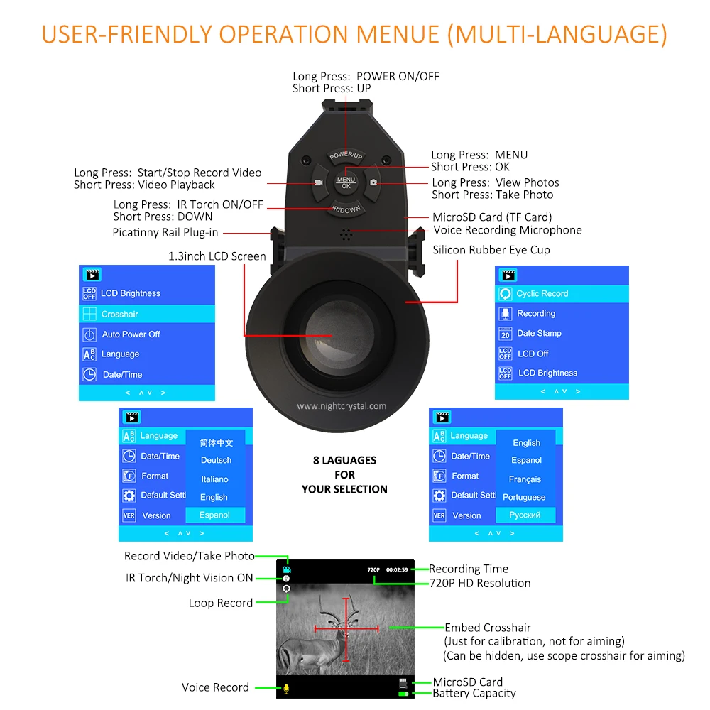กล้องมองกลางคืนทางการทหาร Mega - Night Vision Scope For Crossbow บทวิจารณ์และราคา