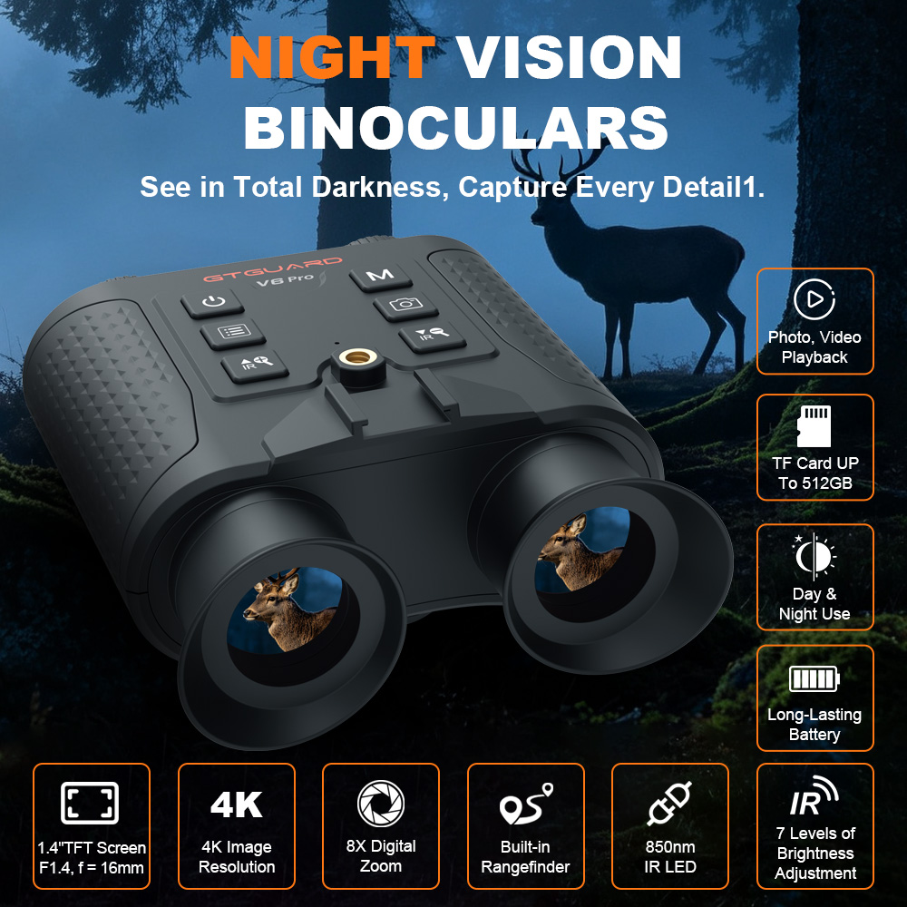กล้องส่องทางไกลมองกลางคืน 4K ซ - Digital Night Vision Binoculars 4K บทวิจารณ์และราคา