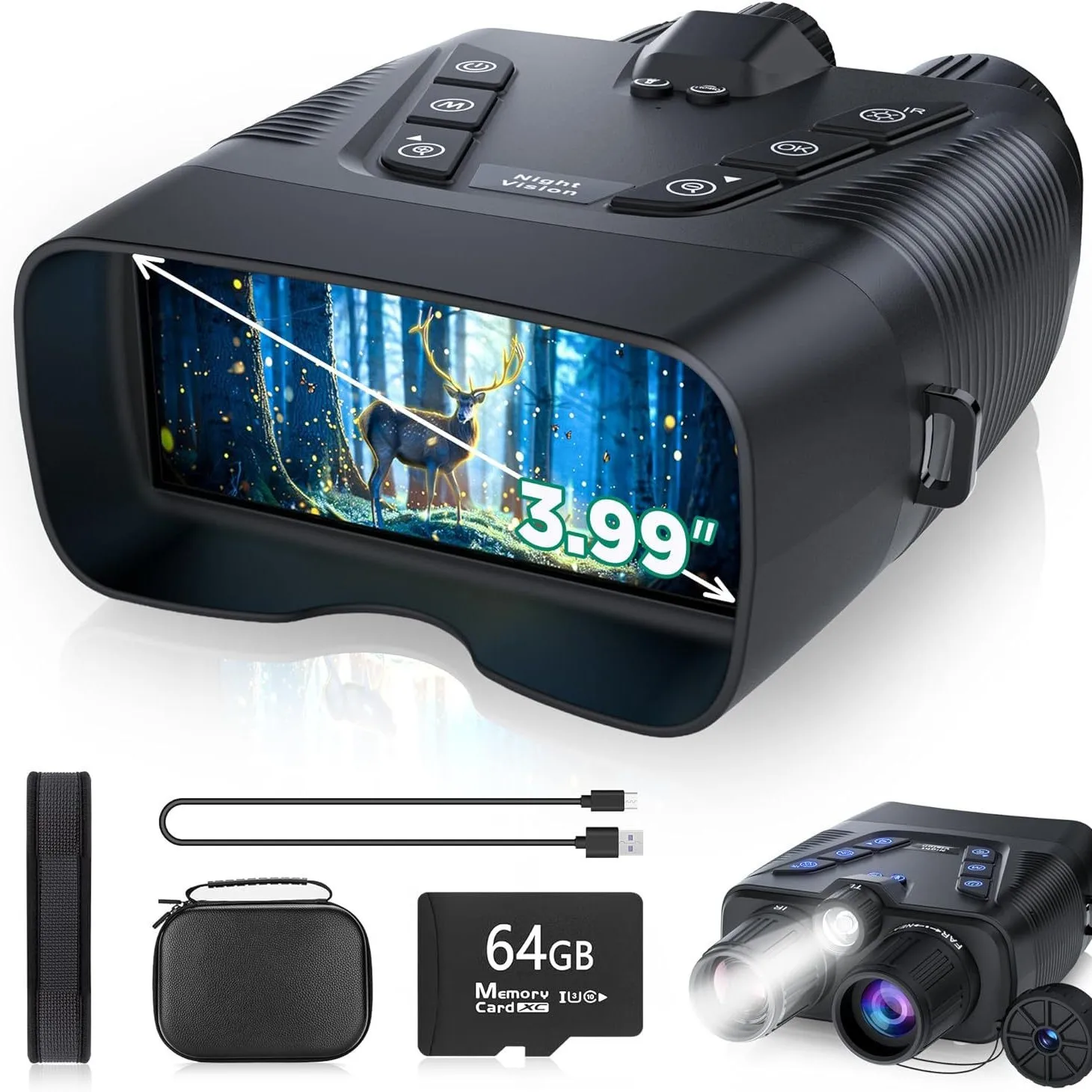 กล้องโทรทรรศน์ดิจิตอลความละเอี - Digital Night Vision Binoculars 4K บทวิจารณ์และราคา