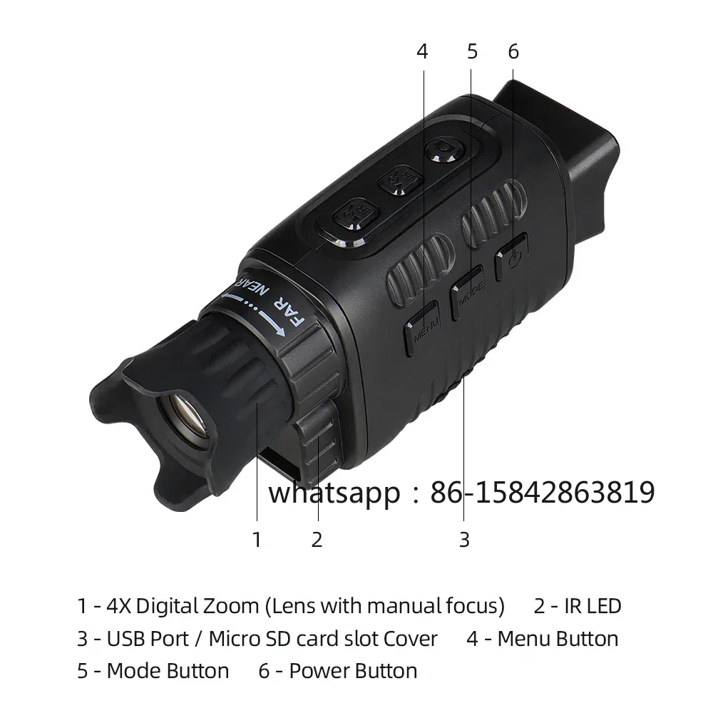 กล้องส่องทางไกลอินฟราเรดสำหรับ - Night Vision Monocular 1080P บทวิจารณ์และราคา